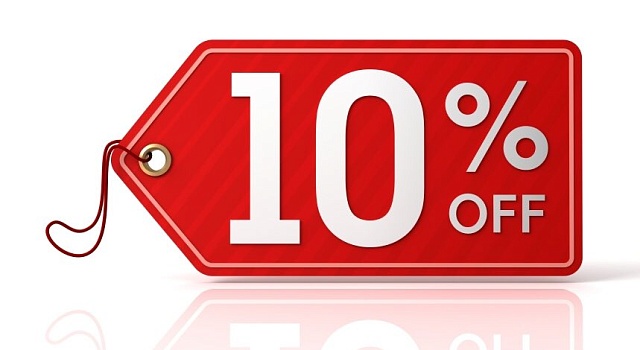 Discount for regular customers 10%
